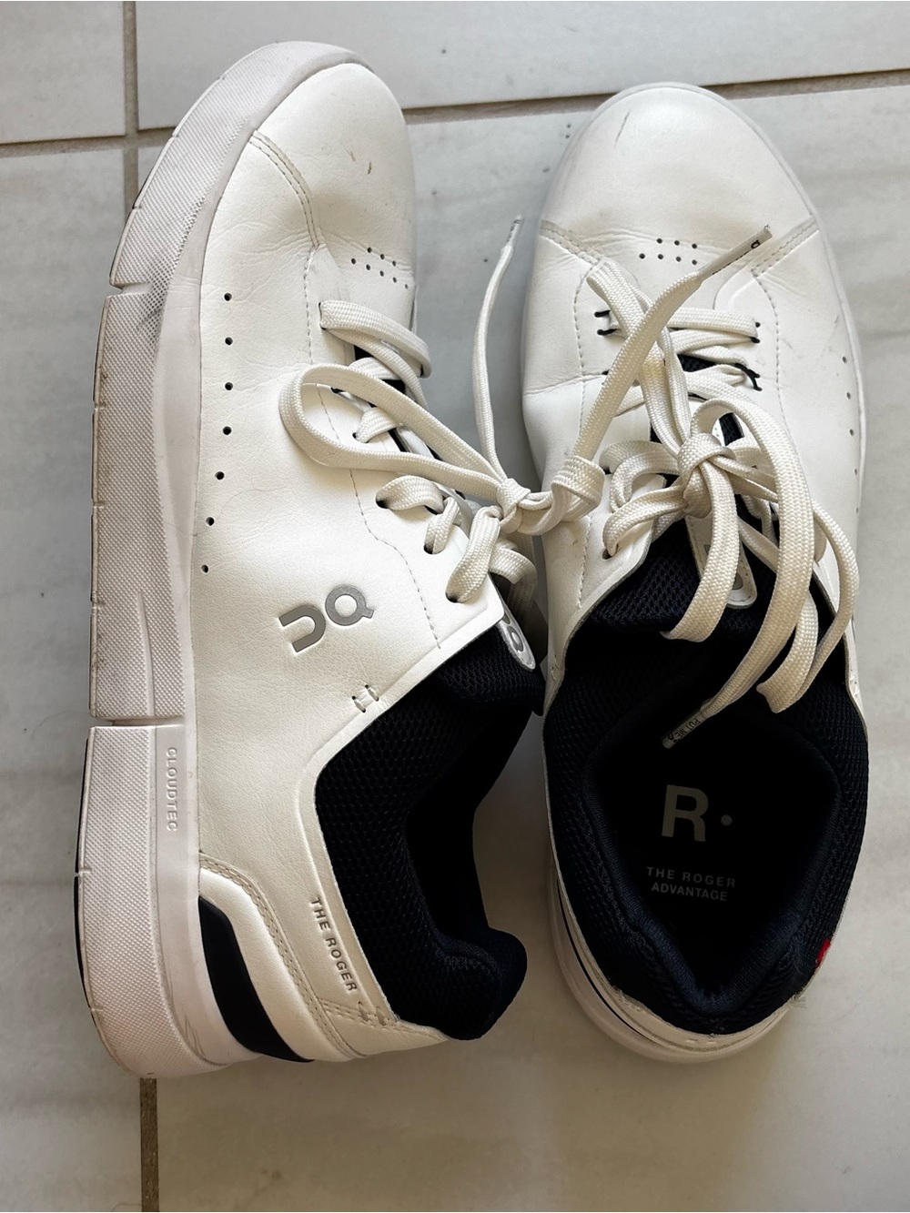 On Running Men's White and Black Athletic Sneakers